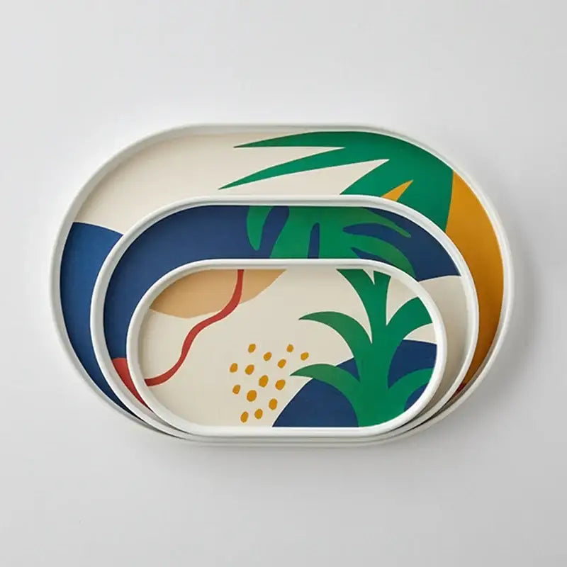 Korean Pharmia Melamine Oval Tray Set - Modern House - Kitchenware - Harumio