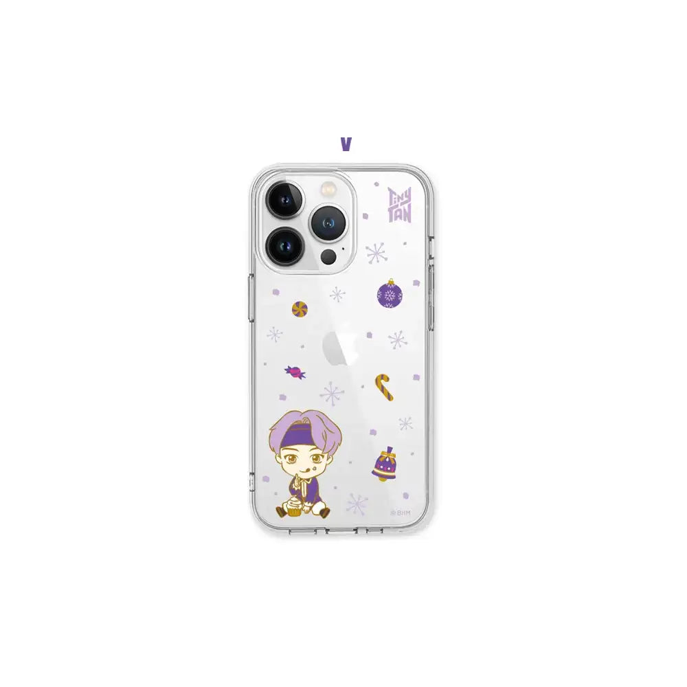 BTS - TinyTAN Purple Holidays Clear Soft Phone Case (Galaxy) - BTS - Accessories - Harumio