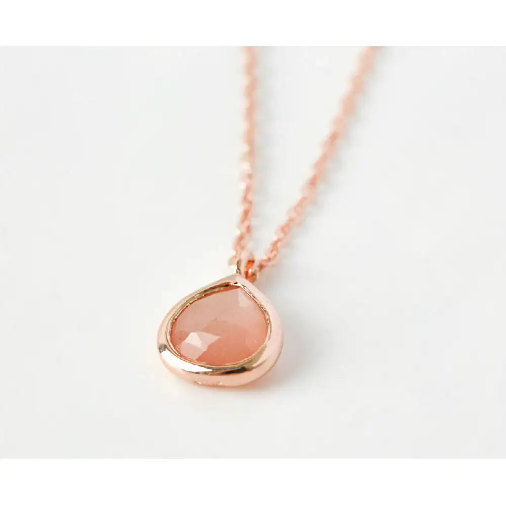 CLUE - Wish Spell Natural Stone Drop Silver Necklace - CLUE - Jewelry - Harumio