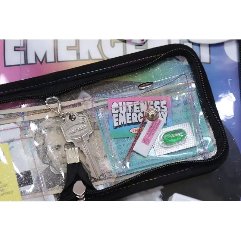 THENCE - PCC Sewing Glitter Wallet - Clear