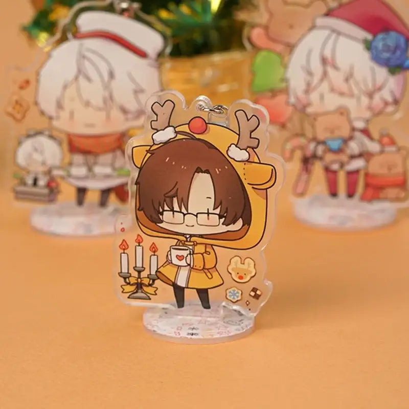 Mystic Messenger - Christmas SD Acrylic Keyring Stand - Mystic Messenger - Acrylic Keyring - Harumio