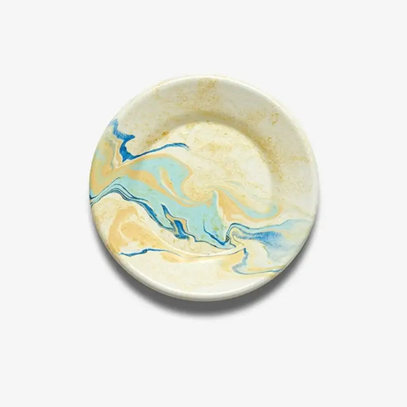 Like A Cafe - Bornn Enamel New Marble - Mug & Small Flat Plate - Like A Cafe - Home & Living - Harumio