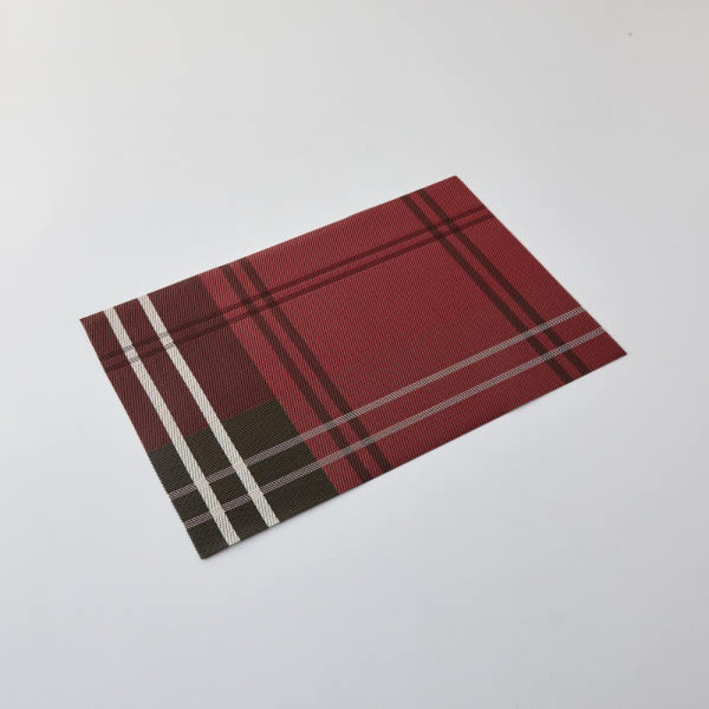 Korean Red Check - Table Mat 4P Set