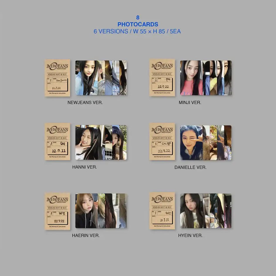 NewJeans - New Jeans : 1ST EP Album (Bluebook 6 Versions Set) - NewJeans - Album - Harumio