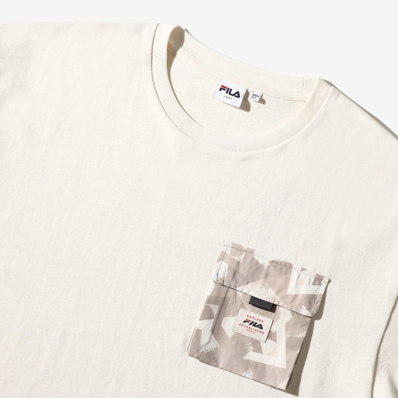 FILA x BTS - This Is Our Summer - EXPLORE Woven Pocket Short Sleeve Tee