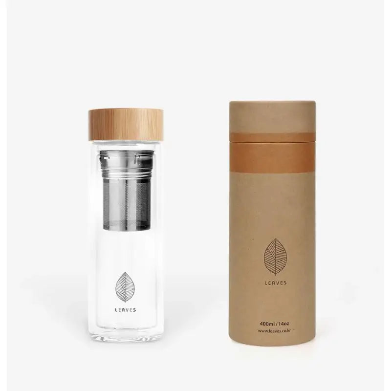 LEAVES- Bamboo Glass Tea Tumbler - LEAVES - Kitchenware - Harumio