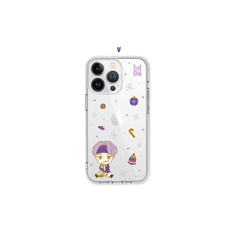 BTS - TinyTAN Purple Holidays Clear Soft Phone Case (iPhone)