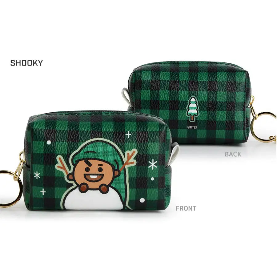 BT21 x Monopoly - Checkered Small Pouch - Monopoly - Accessories - Harumio