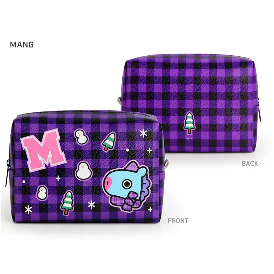 BT21 x Monopoly - Checkered Large Pouch - Monopoly - Accessories - Harumio