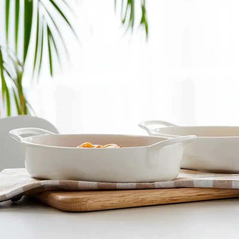 Korean ON - Everyday Gratin Dish With Handles 2P Set - Modern House - Tableware Set - Harumio