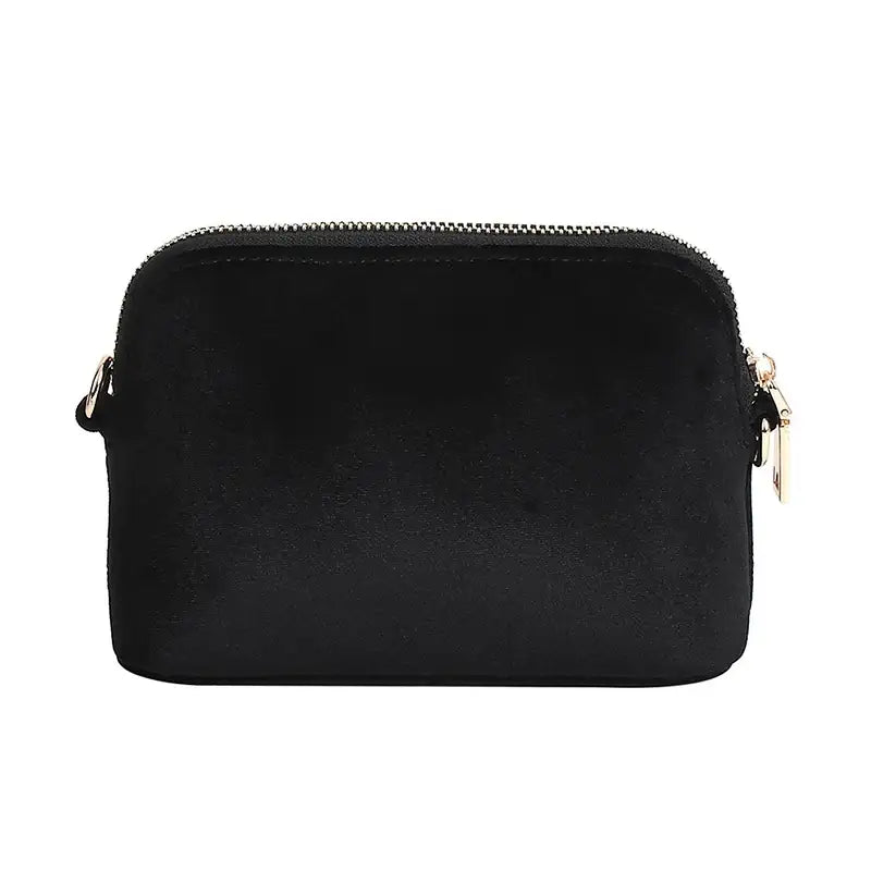 Saint Tail x Clue - Saint Velvet Ribbon Black Pouch - CLUE - Pouch - Harumio