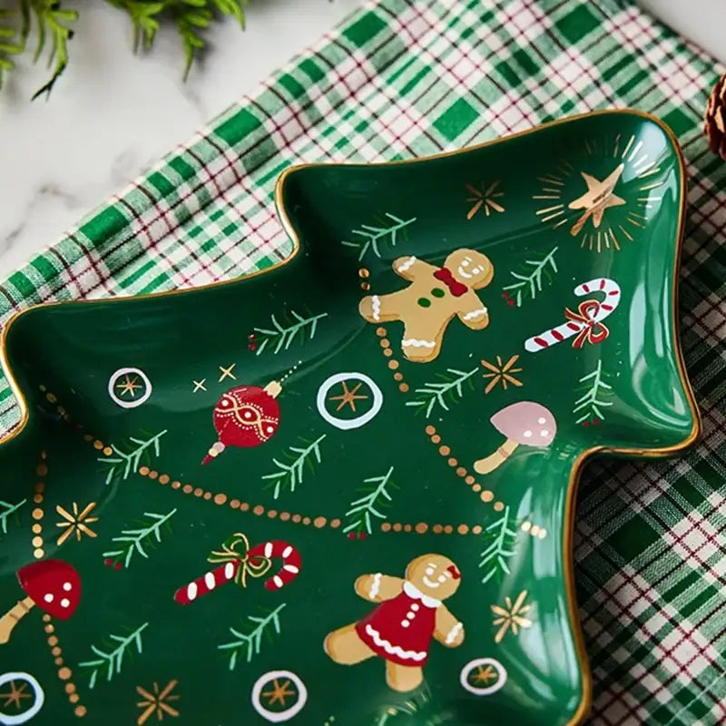 Korean Winter Story - Gold Rim Plate - Modern House - Plates - Harumio