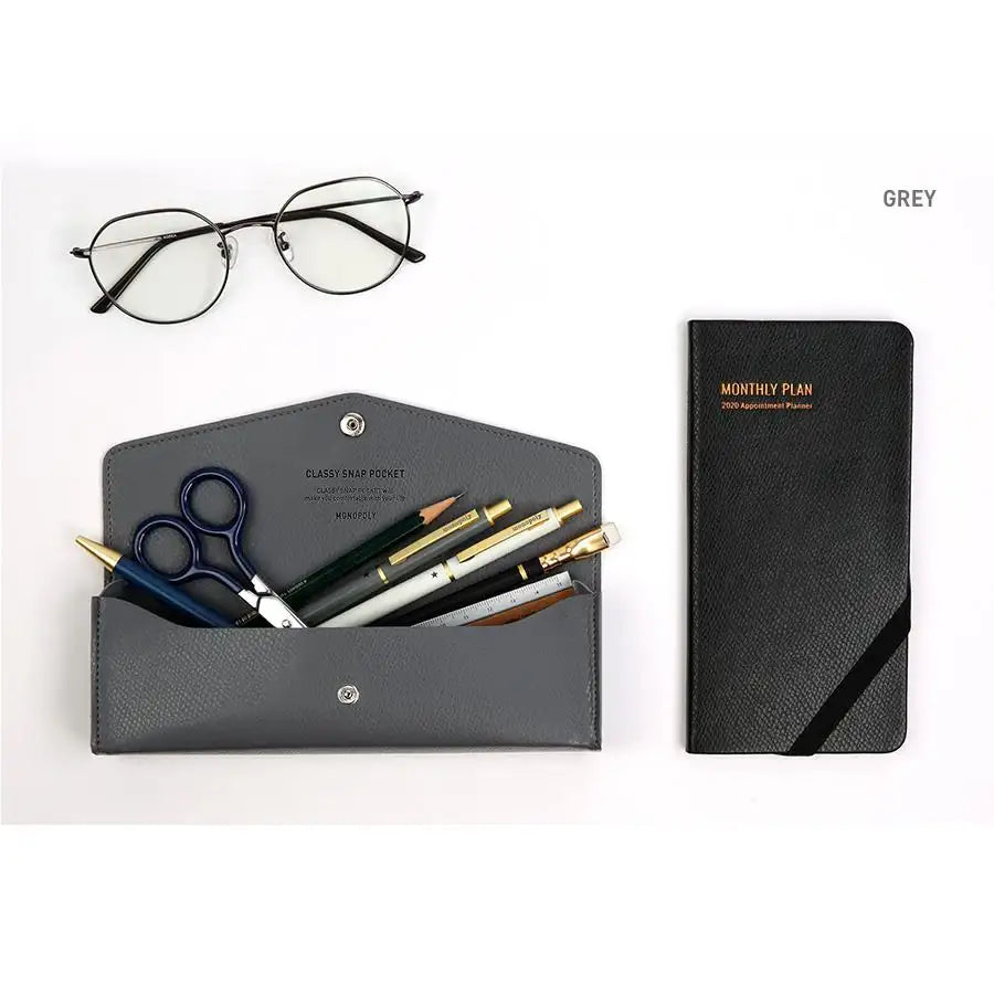 Monopoly - Snap Pocket Pencil Case - Monopoly - Pen & Pencil Cases - Harumio