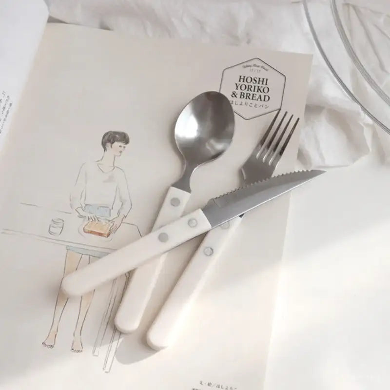 Like A Cafe - White Simple Cutlery - Like A Cafe - Home & Living - Harumio