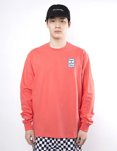 have a good time - Blue Mini Frame Long Sleeve T-shirt - Coral