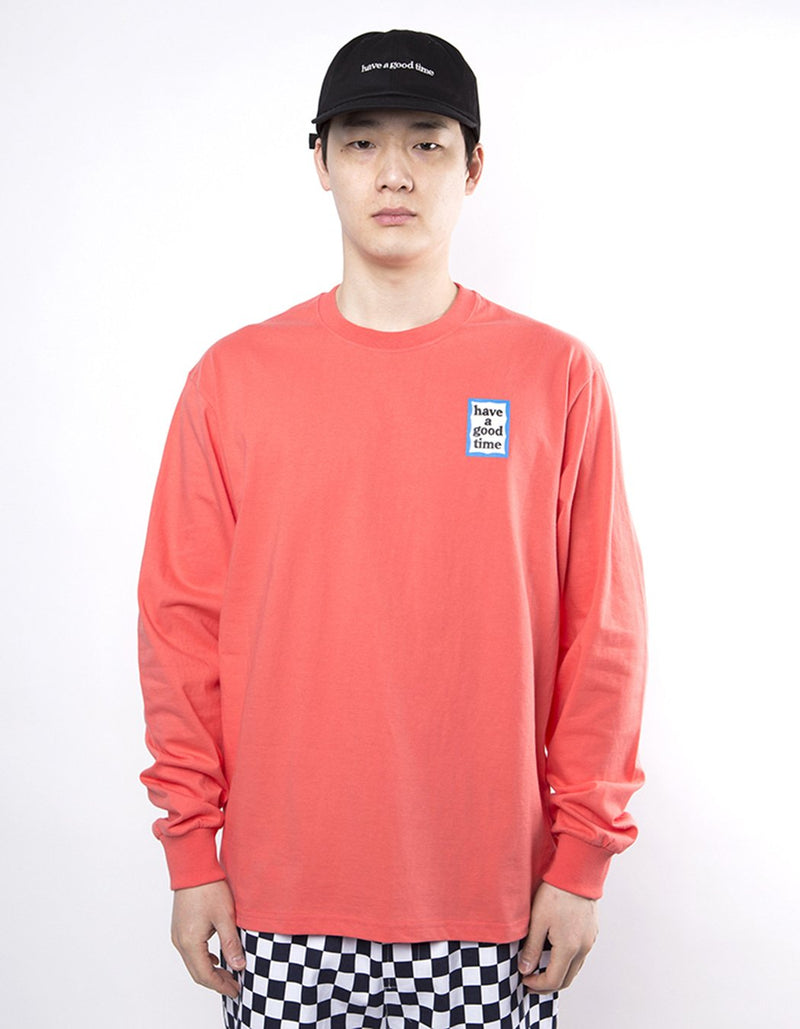 have a good time - Blue Mini Frame Long Sleeve T-shirt - Coral