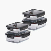 Neoflam - Neovent Rectangular Container 1L & 1.5L Set Of 4 - Neoflam - Food Container - Harumio