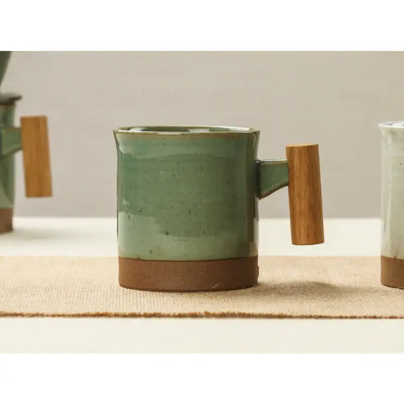 Chaora - Wooden Handle Curve Mug - Chaora - Tableware - Harumio