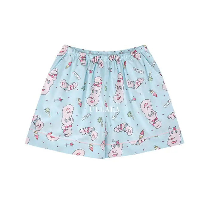 Esther Bunny x Ullala - Vacation Bunny Pajama Shorts - Esther Bunny x Ullala - Clothing - Harumio