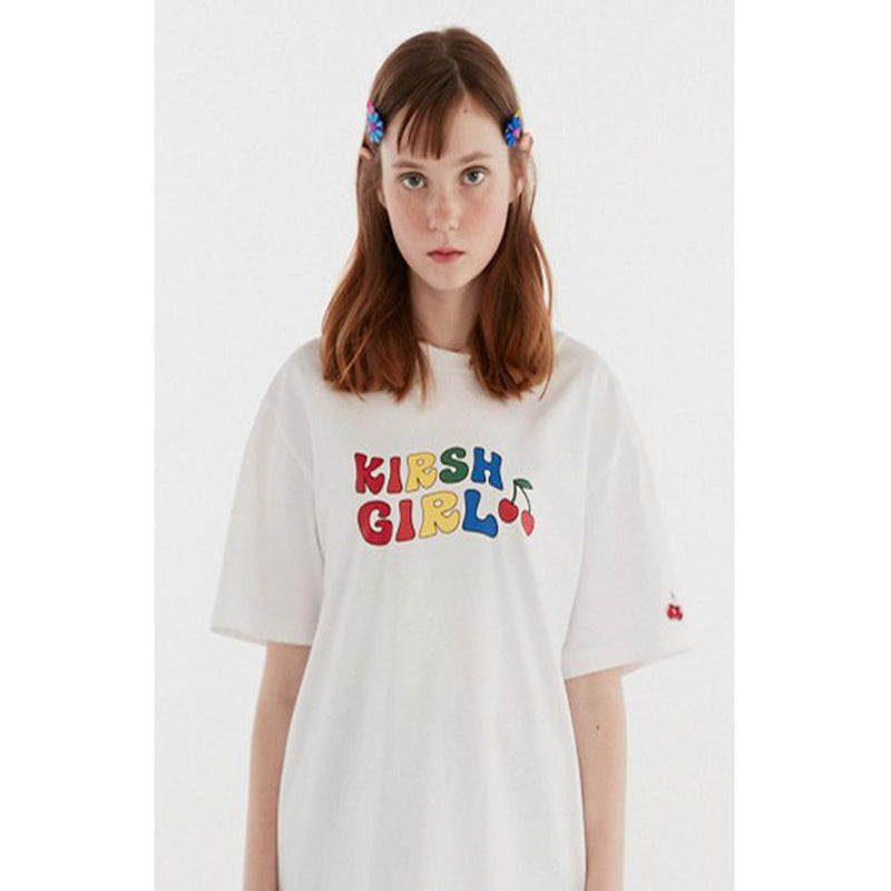 Kirsh - Short Sleeved Kirsh Girl Rainbow T-Shirt - White