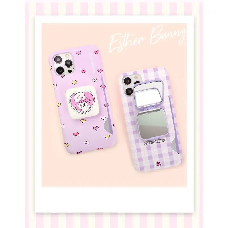 Esther Bunny - Candy Mirror Tok + Card Slim Fit Phone Case Set - Esther Bunny - Phone Cases - Harumio