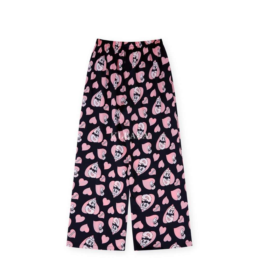 Esther Bunny x Ullala - Chic Bunny Long Sleeve Black Pajamas Set - Esther Bunny x Ullala - Clothing - Harumio