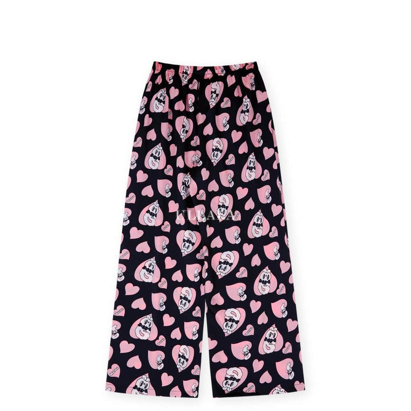 Esther Bunny x Ullala - Chic Bunny Long Sleeve Black Pajamas Set