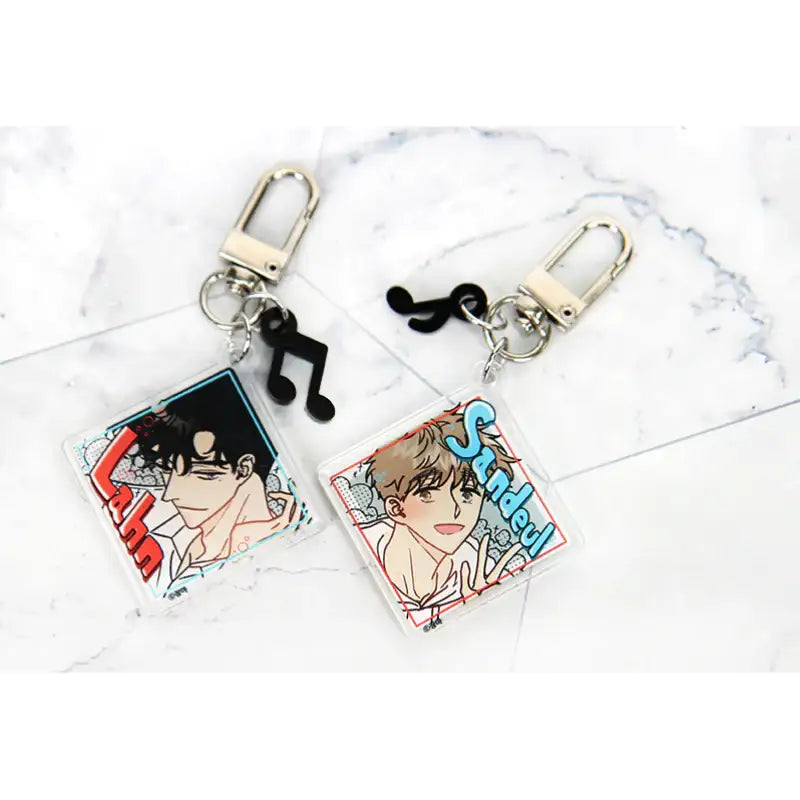 Kiss on the Piano - Acrylic Keyring - Webtoon Shop - Keyrings - Harumio