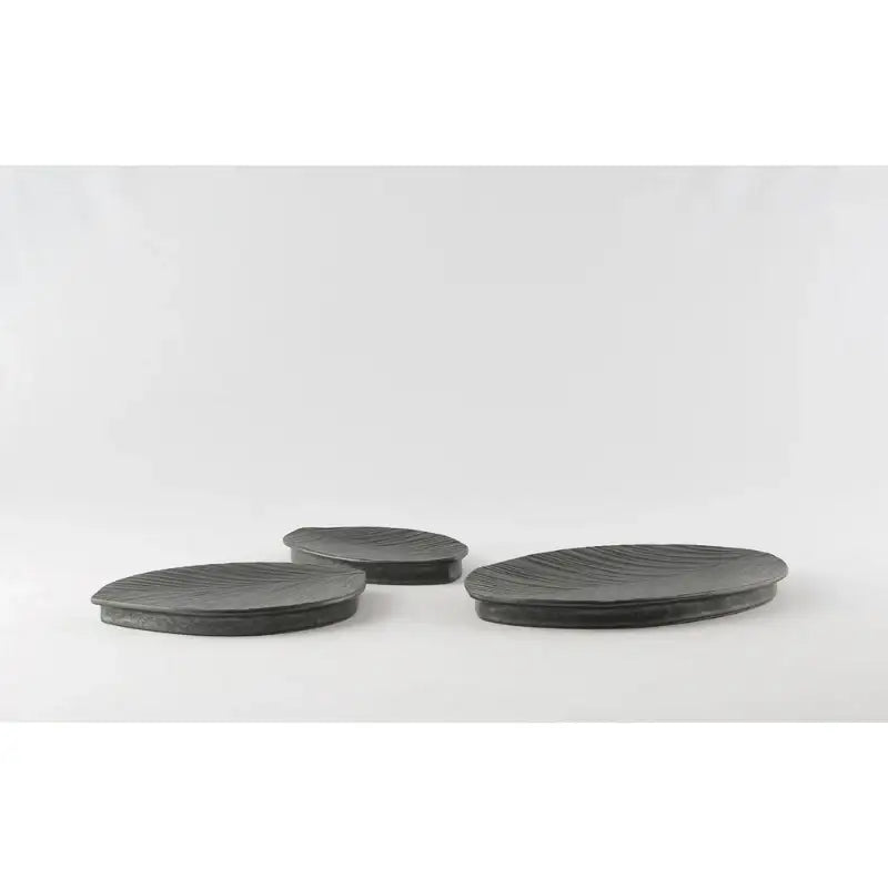 Chaora - Black Leaf Ellipse Plate - Chaora - Tableware - Harumio