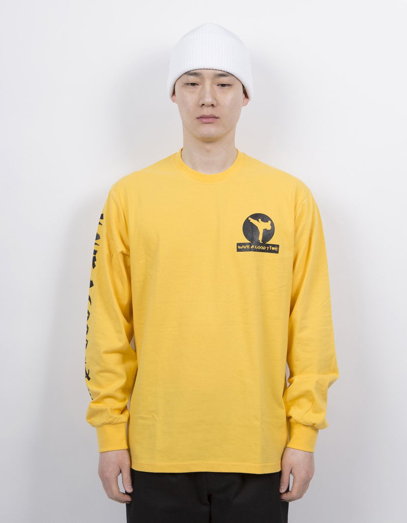 have a good time - Arm Karate Logo Long Sleeve T-shirt - Yellow