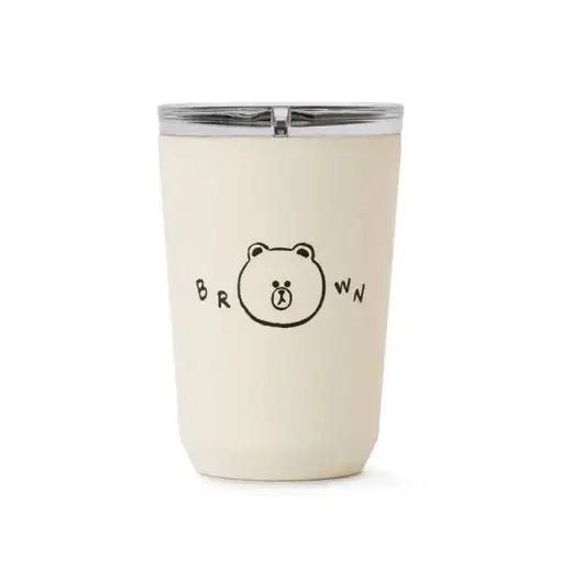Line Friends - Official Merch - Brown Face Tumbler (360ml) - Line Friends - Accessories - Harumio