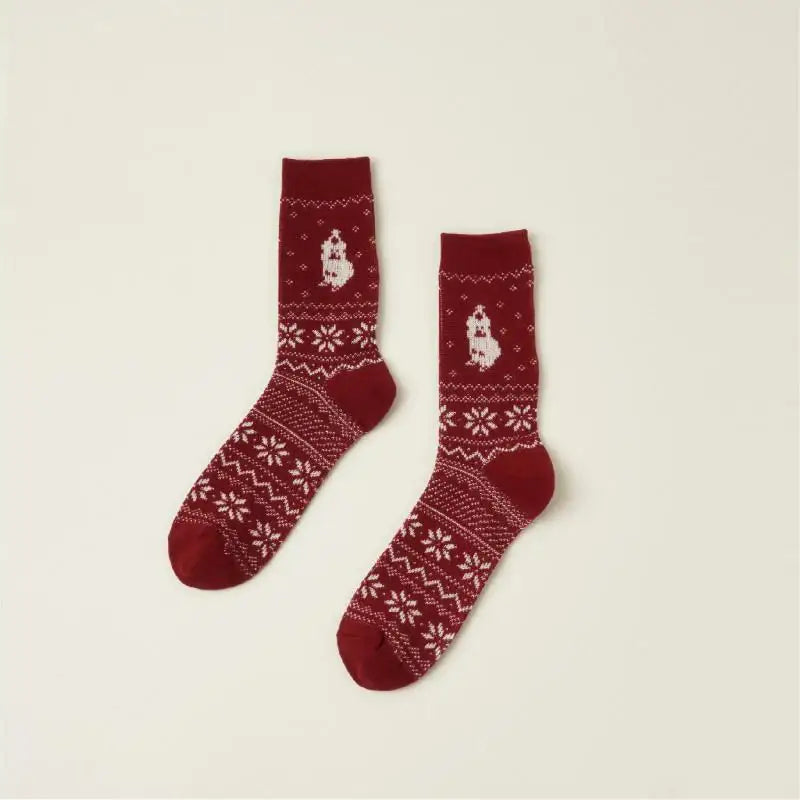 Dinotaeng - Santa Quokka Nordic Socks - Dinotaeng - Socks - Harumio