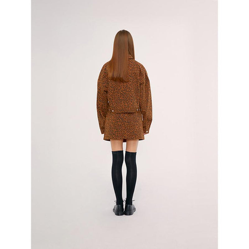 Kirsh - Denim Trucker Jacket - Leopard
