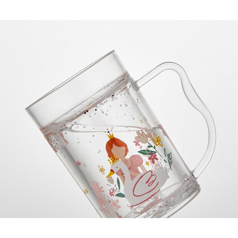 Korean Swan Lake - Acrylic Water Tumbler With Handle 245ml
