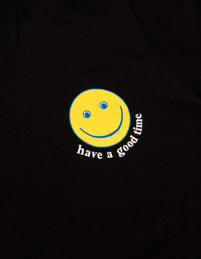 have a good time - Smile Short Sleeve T-shirt - Black
