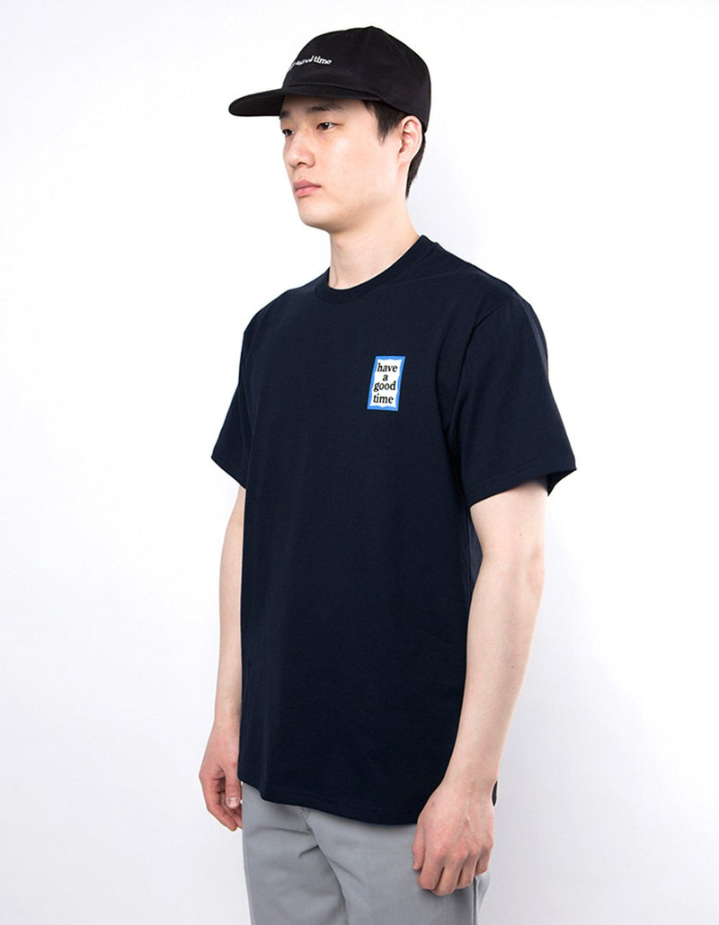 have a good time - Mini Blue Frame Short Sleeve T-shirt - Navy