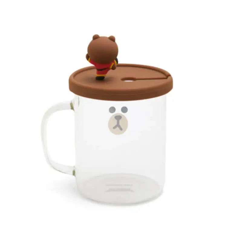 LINE FRIENDS x Kung Fu Panda - Brown Mug & Tea Bag Holder Lid Set - LINE FRIENDS - Tableware - Harumio