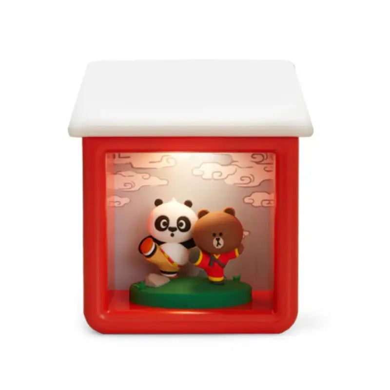 LINE FRIENDS x Kung Fu Panda - Brown & Po House Figure Mood Light - LINE FRIENDS - Figures - Harumio