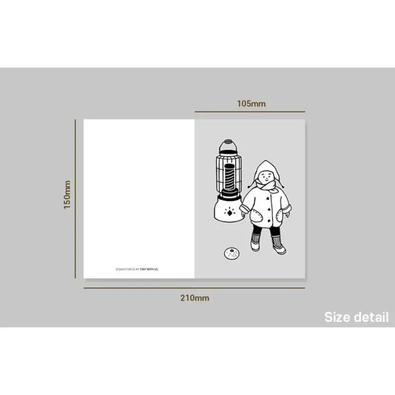 Stay With Us - Winter Baby Card - Stay With Us - Card - Harumio
