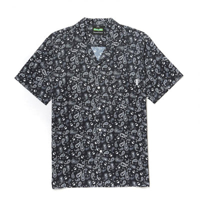 Beyond Closet x Sesame Street - Paisley Print Short Sleeve Shirt - Black