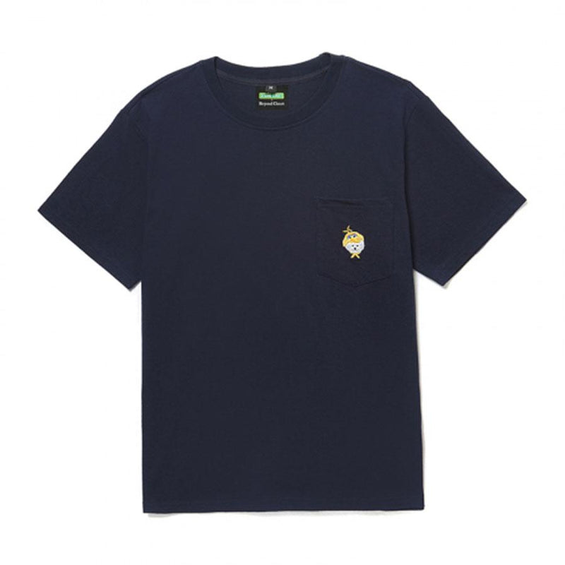 Beyond Closet x Sesame Street - Signature Logo Pocket Short Sleeve T-shirt - Navy