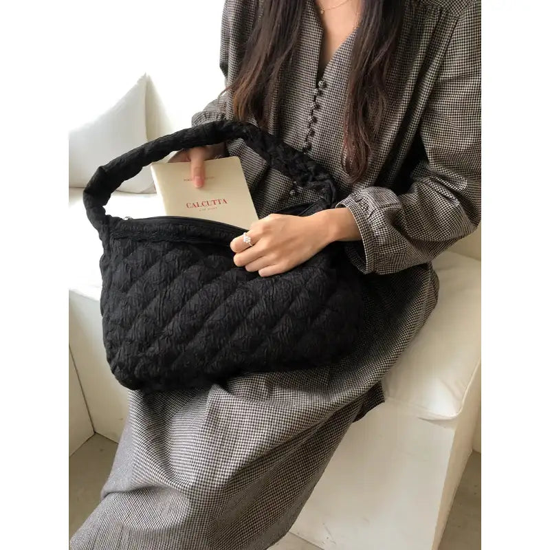 Ovuni - Quilted Hobo Bag - Ovuni - Bag - Harumio
