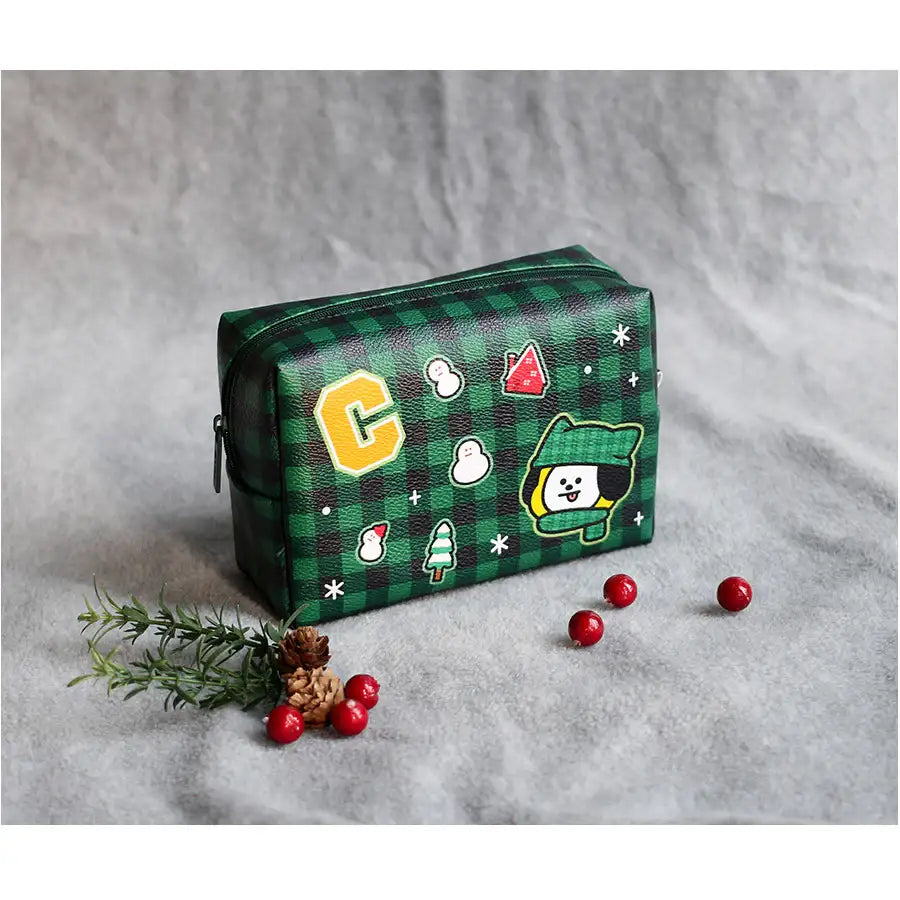 BT21 x Monopoly - Checkered Large Pouch - Monopoly - Accessories - Harumio