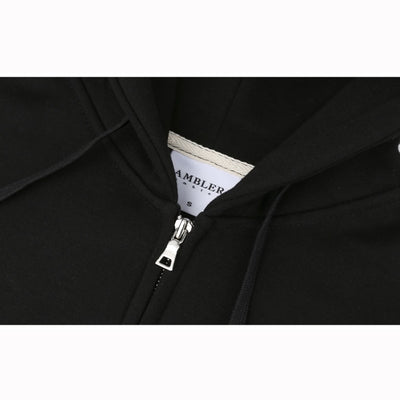 Ambler - Blue Rose Over Fit Zip Up Hoodie