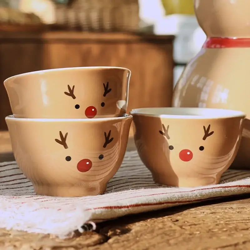Korean L Chubby Rudolph - Carafe & Cups Set - Modern House - Dinnerware - Harumio
