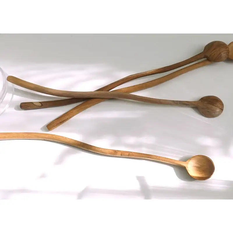 Like A Cafe - Wave Teakwood Long Spoon - Like A Cafe - Home & Living - Harumio