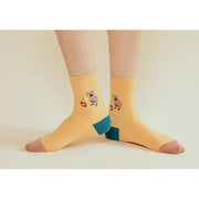 Dinotaeng - S'more Yellow Socks - Dinotaeng - Socks - Harumio