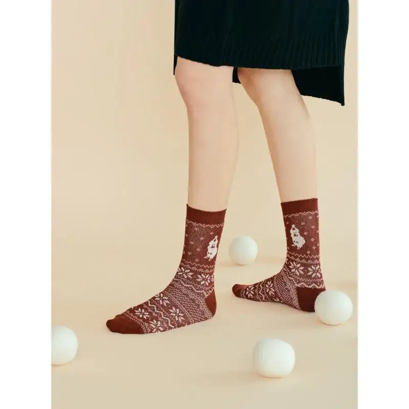 Dinotaeng - Santa Quokka Nordic Socks - Dinotaeng - Socks - Harumio