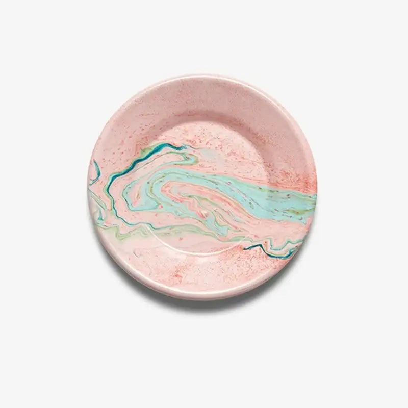 Like A Cafe - Bornn Enamel New Marble - Mug & Small Flat Plate - Like A Cafe - Home & Living - Harumio