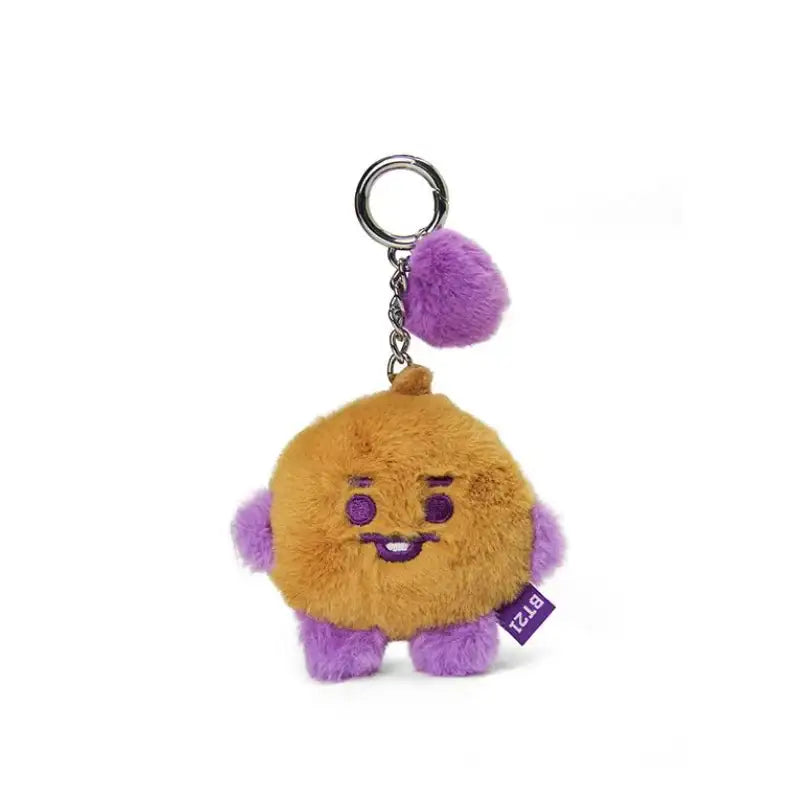 BT21 - Baby Flat Fur Face Bag Charm - Purple Heart Edition - BT21 - Keyring - Harumio